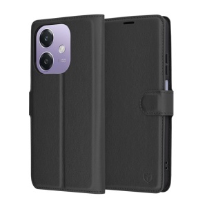 Husa Oppo A40 4G / A60 5G tip Carte, cu Portofel Interior, Finisaje Premium, SKYDDAR Leather Wallet - Negru