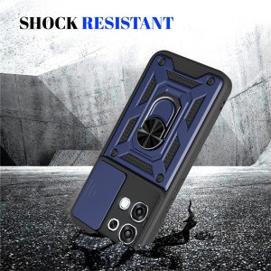 Husa Oppo A6 Pro 5G cu Inel magnetic, Protectie Camera, set cu sticker, CamShield, Negru - Img 3