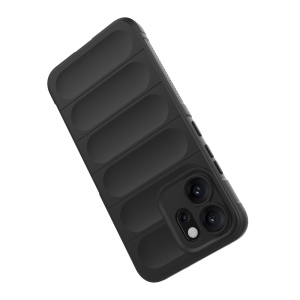 Husa Oppo Reno14 F din Silicon Mat, set cu sticker, Magic Shield, Negru - Img 3