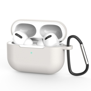 Husa pentru AirPods Pro 3 din silicon, Carabina Prindere, Protectie 360°, Slim, Skyddar Silicone Case, Gri