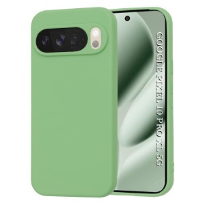 Husa pentru Google Pixel 10 Pro XL, SKYDDAR INNOVATION, din Silicon Catifelat, SoftElegance , Verde deschis, set cu sticker
