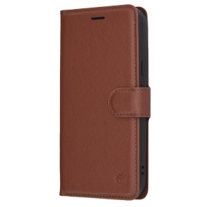 Husa pentru Google Pixel 10 Pro XL, SKYDDAR INNOVATION, Leather Wallet, tip Carte, cu Portofel Interior, Finisaje Premium, Maro, set cu sticker  - Img 4