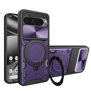 Husa pentru Google Pixel 10 Pro XL, SKYDDAR INNOVATION, SafeCover, Inel Magnetic, Protectie Camera, Mov, set cu sticker