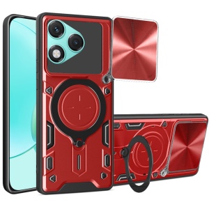 Husa pentru Honor 400 Lite, SKYDDAR INNOVATION, CamGuard, Inel Magnetic, Protectie Camera, Rosu, set cu sticker