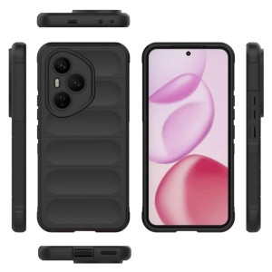 Husa pentru Honor 400 Pro, SKYDDAR INNOVATION, Magic Shield, din Silicon Mat, set cu sticker, Negru - Img 2