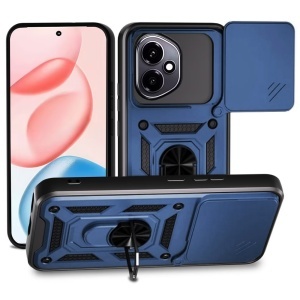 Husa pentru Honor 400, SKYDDAR INNOVATION, CamShield, Inel magnetic, set cu sticker, Albastru