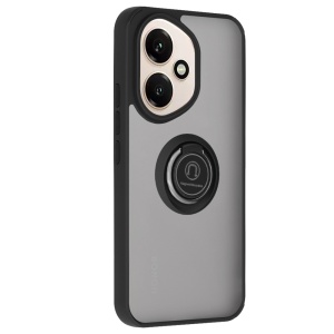 Husa pentru Honor 400, SKYDDAR INNOVATION, Glinth cu Inel Rotativ 360° Magnetic, set cu sticker, Negru - Img 3
