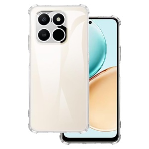 Husa pentru Honor 400 Smart / X7d 4G, SKYDDAR INNOVATION, Shockproof Clear Silicone, Silicon Slim, set cu sticker, Transparenta