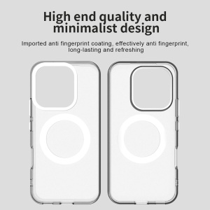 Husa pentru Honor 600 / 600 Pro, MagSafe, Antisoc, Margini ridicate, Mat, set cu sticker, CandyCase, Alb - Img 3