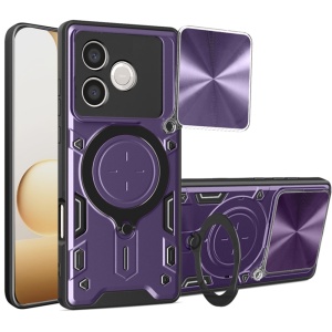 Husa pentru Honor 600 Lite, Inel Magnetic, Protectie Camera, set cu sticker, CamGuard Pro, Mov