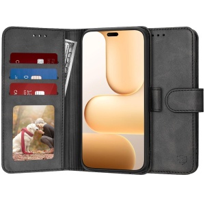 Husa pentru Honor 600 Lite tip carte cu Portofel Interior, Antisoc, set cu sticker, Diary Book, Negru