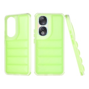 Husa pentru Honor 90, anti soc, margini ridicate, design modern, set cu sticker, wave shield, Verde