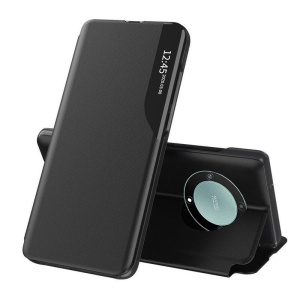 Husa pentru Honor Magic5 Lite, tip carte, set cu sticker, eFold, Negru