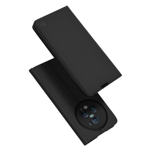 Husa pentru Honor Magic5 Pro, SKYDDAR INNOVATION, Magskin Book, tip Carte cu Portofel Interior, set cu sticker, Negru