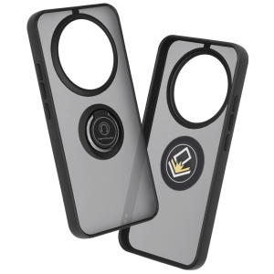 Husa pentru Honor Magic8 Lite, SKYDDAR INNOVATION, Glinth cu Inel Rotativ 360° Magnetic, set cu sticker, Negru - Img 4