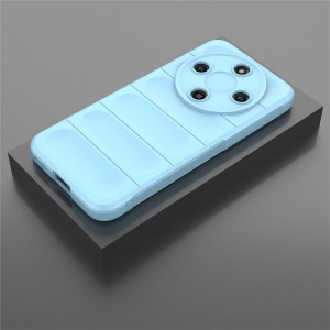Husa pentru Honor Magic8 Lite, SKYDDAR INNOVATION, Magic Shield, din Silicon Mat, set cu sticker, Bleu - Img 6