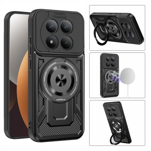 Husa pentru Honor Magic8 Pro, Inel Magnetic, Antisoc, set cu sticker, RuggedCam, Mov - Img 2