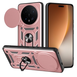 Husa pentru Honor Magic8 Pro, SKYDDAR INNOVATION, CamShield, Inel magnetic, set cu sticker, Roz