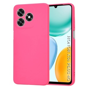 Husa pentru Honor X5c Plus, SKYDDAR INNOVATION, din Silicon Catifelat, SoftElegance, set cu sticker, Fucsia