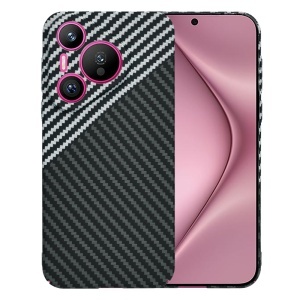Husa pentru Huawei Pura 70, SKYDDAR INNOVATION, textura carbon, Carbonite FiberShell, set cu sticker, Gri,