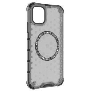 Husa pentru iPhone 11, SKYDDAR INNOVATION, HoneyComb Shield MagSafe, Negru, set cu sticker - Img 3
