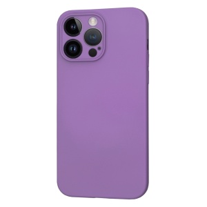 Husa pentru iPhone 14 Pro Max din Silicon Catifelat, Protectie Premium, Skyddar SoftElegance MagSafe - Mov - Img 3
