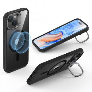 Husa pentru iPhone 15 Plus - ESR Classic Hybrid HaloLock Kickstand - Clear Black - Img 5