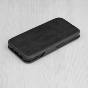 Husa pentru iPhone 15 Plus, SKYDDAR INNOVATION, Safe Wallet tip carte din Piele Ecologica, Suport Carduri, Inchidere Magnetica, Negru, set cu sticker  - Img 6