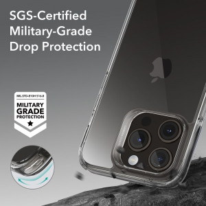Husa pentru iPhone 15 Pro, ESR Ice Shield - Clear - Img 3
