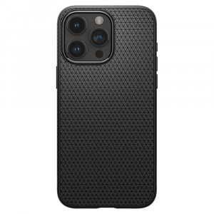 Husa pentru iPhone 15 Pro Max, Spigen Liquid Air - Negru Mat - Img 2