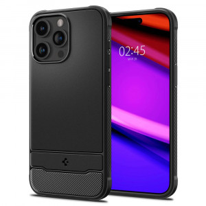 Husa pentru iPhone 15 Pro Max, Spigen Rugged Armor MagSafe - Negru - Img 2