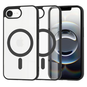 Husa pentru iPhone 16e, SKYDDAR INNOVATION, MagSafe Pro din silicon, set cu sticker, Negru