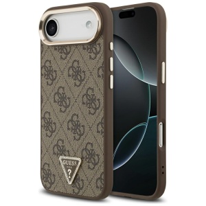 Husa pentru iPhone 17 Air, Hardcase 4G Triangle Logo, Guess, Maro