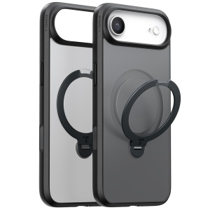 Husa pentru iPhone 17 Air, Torras Ostand Spin MagSafe, Negru