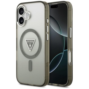Husa pentru iPhone 17, IML Gradient Triangle Logo MagSafe, Guess, Kaki