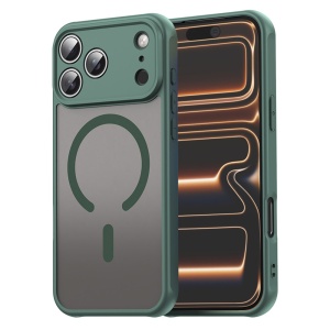 Husa pentru iPhone 17 Pro Max, SKYDDAR INNOVATION, HaloFrost MagSafe II, Antisoc, set cu sticker, Verde