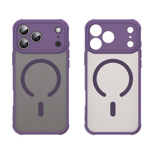 Husa pentru iPhone 17 Pro, SKYDDAR INNOVATION, HaloFrost MagSafe II, Antisoc, set cu sticker, Mov - Img 2