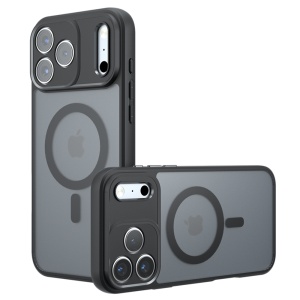 Husa pentru iPhone 17 Pro, SKYDDAR INNOVATION, PureFrost MagSafe, AntiSoc, set cu sticker, Negru frost