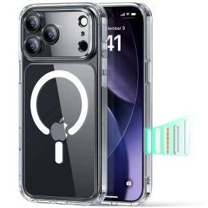 Husa pentru iPhone 17 Pro, slim, ESR Classic Hybrid HaloLock, Transparenta