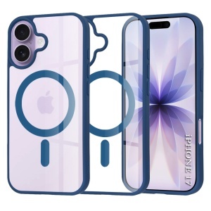 Husa pentru iPhone 17, SKYDDAR INNOVATION, MagSafe Pro din silicon, set cu sticker, Albastru