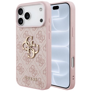 Husa pentru iPhone 18 Pro / iPhone 17 Pro - Guess Hardcase 4G Big Logo - Pink