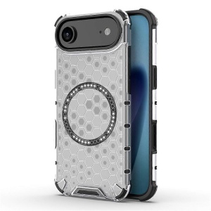 Husa pentru iPhone Air, SKYDDAR INNOVATION, HoneyComb Shield MagSafe, Alb, set cu sticker