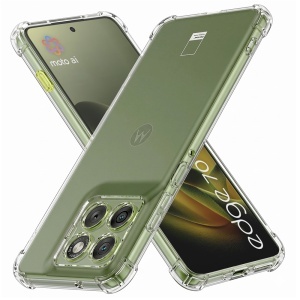 Husa pentru Motorola Edge 70 din Silicon Slim, set cu sticker, Shockproof Clear Silicone, Transparenta