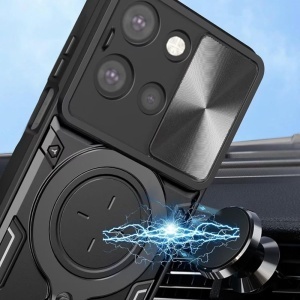 Husa pentru Motorola Edge 70 Fusion, Inel Magnetic, Protectie Camera, set cu sticker, CamGuard Pro, Negru - Img 5
