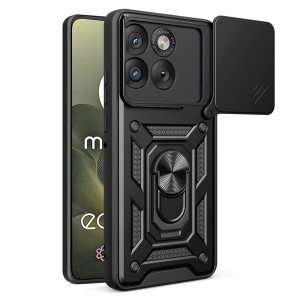 Husa pentru Motorola Edge 70, SKYDDAR INNOVATION, CamShield, Inel magnetic, set cu sticker, Negru