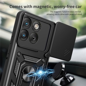 Husa pentru Motorola Edge 70, SKYDDAR INNOVATION, CamShield, Inel magnetic, set cu sticker, Negru - Img 6