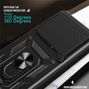 Husa pentru Motorola Edge 70, SKYDDAR INNOVATION, CamShield, Inel magnetic, set cu sticker, Verde - Img 6