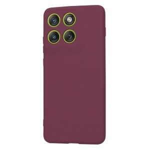 Husa pentru Motorola Edge 70, SKYDDAR INNOVATION, din Silicon Catifelat, SoftElegance, set cu sticker, Bordo - Img 2