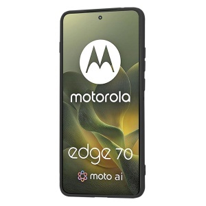 Husa pentru Motorola Edge 70, SKYDDAR INNOVATION, din Silicon Catifelat, SoftElegance, set cu sticker, Negru - Img 4
