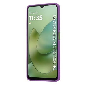 Husa pentru Motorola Moto G06, SKYDDAR INNOVATION, din Silicon Catifelat, SoftElegance, set cu sticker, Mov - Img 2